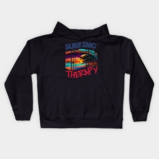 Surfing Therepy Hello Summer Surfing Sport Gift Kids Hoodie